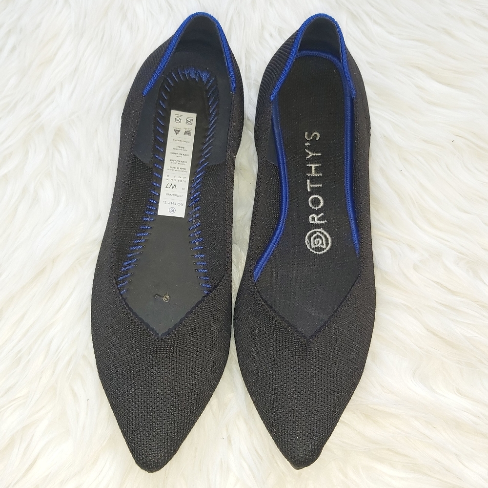 Rothy's The Point Black Solid Shoe Flat